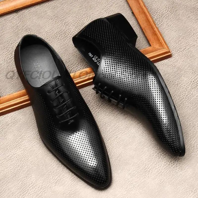 Genuine Leather Men Formal Oxfords Shoes Business Office Work Dress Shoes For Men Comfortable Lace Up Pointed Toe Size 38-46
Genuine Leather Men Formal Oxfords Shoes Business Office Work Dress Shoes For Men Comfortable Lace Up Pointed Toe Size 38-46