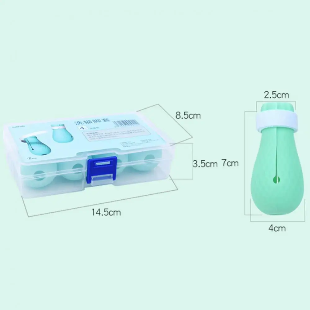 4Pcs Green Anti-Scratch Cat Shoes Kitten Silicone Grooming Boots Claws Cover Paw Protector Compact Non-slip Bathroom Products
4Pcs Green Anti-Scratch Cat Shoes Kitten Silicone Grooming Boots Claws Cover Paw Protector Compact Non-slip Bathroom Products