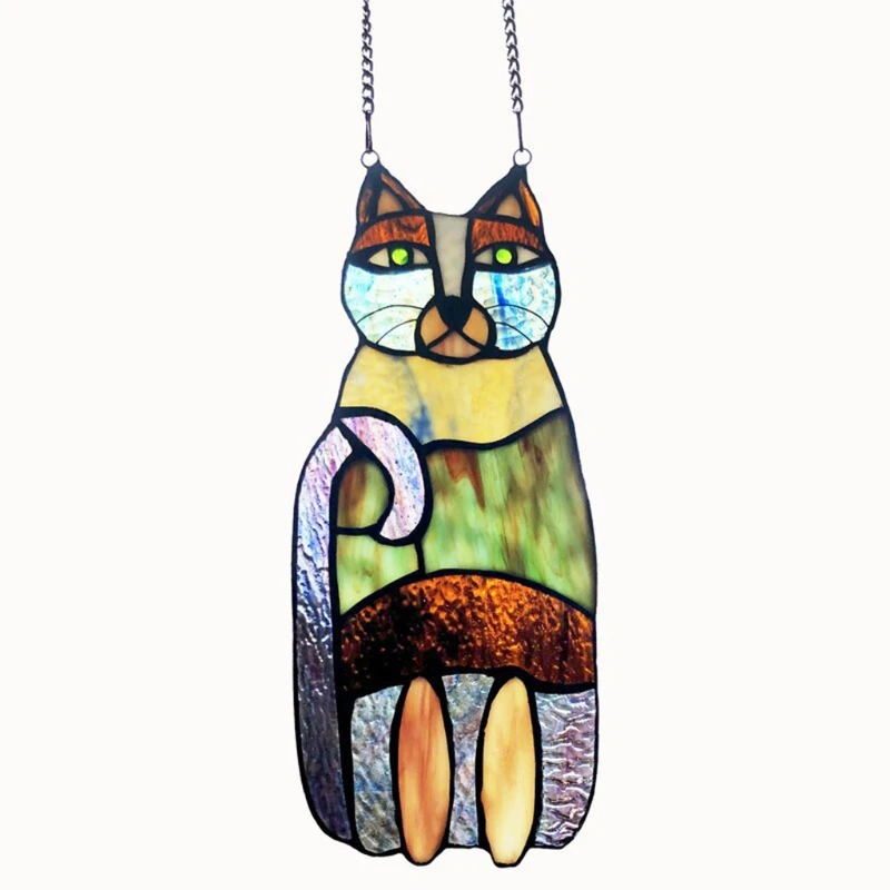 Витражный Ловец Солнца Crazy Cat, цветные подвески для окон, аксессуары для подвесок
Витражный Ловец Солнца Crazy Cat, цветные подвески для окон, аксессуары для подвесок