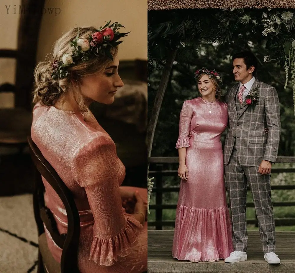 YiMinpwp розовый Свадебные платья Русалочки для невесты для вечеринок с круглым вырезом и полуторным рукавом длиной до пола Длина Свадебные Пл... 
YiMinpwp розовый Свадебные платья Русалочки для невесты для вечеринок с круглым вырезом и полуторным рукавом длиной до пола Длина Свадебные Пл...