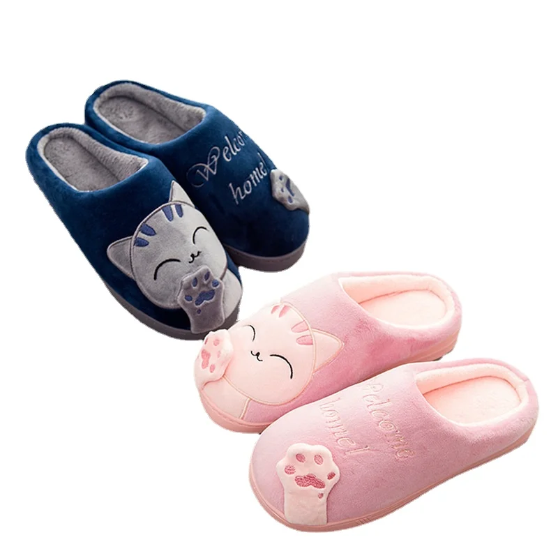 Women Winter Home Slippers Cartoon Cat Shoes Soft Winter Warm House Slippers Indoor Bedroom Lovers Couples Shoes 
Women Winter Home Slippers Cartoon Cat Shoes Soft Winter Warm House Slippers Indoor Bedroom Lovers Couples Shoes