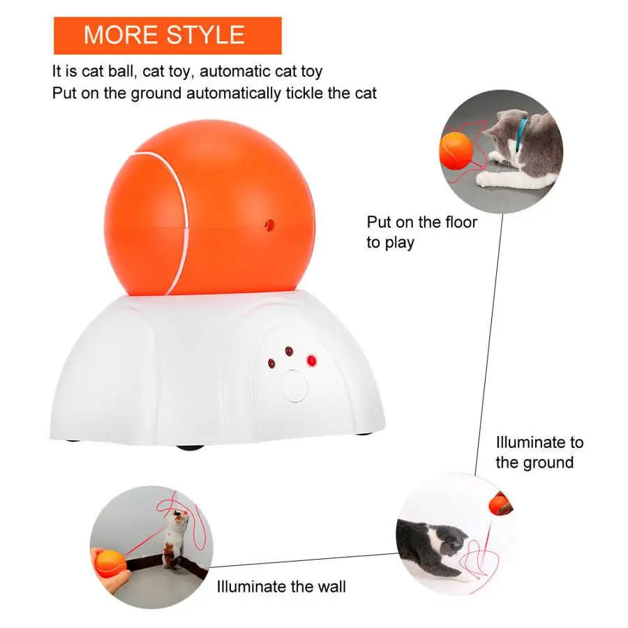 Smart Electric Cat Toys Automatic Rotating Laser Cat Toy 360 Degree Teasing Pet Kitten Interactive Electronic Ball Toy for Cats
Smart Electric Cat Toys Automatic Rotating Laser Cat Toy 360 Degree Teasing Pet Kitten Interactive Electronic Ball Toy for Cats
