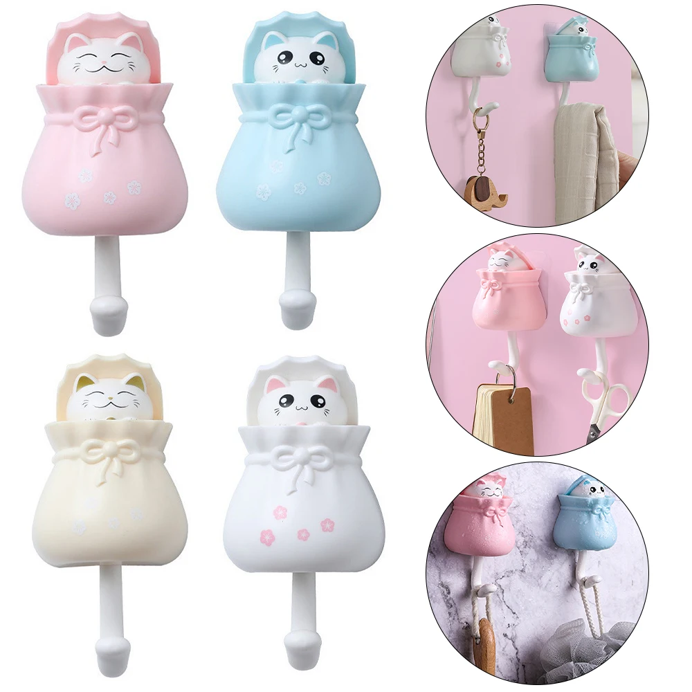 Cartoon Cat Key Holder Hanging Hook Hats Towel Wall Sticker Hook Punch-Free Bedroom Bathroom Kitchen Organizer Hooks Home Decor
Cartoon Cat Key Holder Hanging Hook Hats Towel Wall Sticker Hook Punch-Free Bedroom Bathroom Kitchen Organizer Hooks Home Decor