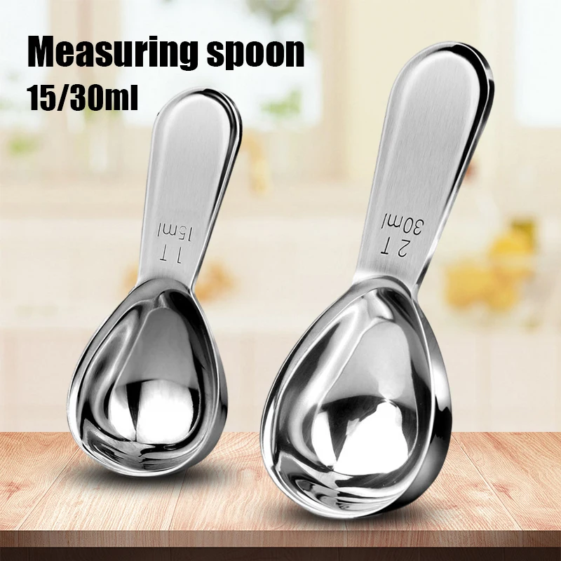 1/2 pcs Stainless Steel Coffee Measure Scoop 30/15ml Multipurpose Sugar Scoop Kitchen Cooking Baking Tools Free
1/2 pcs Stainless Steel Coffee Measure Scoop 30/15ml Multipurpose Sugar Scoop Kitchen Cooking Baking Tools Free