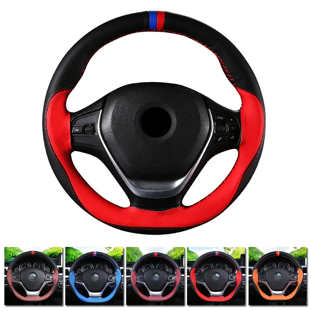 Leather 38cm DIY Car Steering Wheel Cover Braid With Needles Thread Wear-resistant Winter Warm Auto Interior Accessories
Leather 38cm DIY Car Steering Wheel Cover Braid With Needles Thread Wear-resistant Winter Warm Auto Interior Accessories