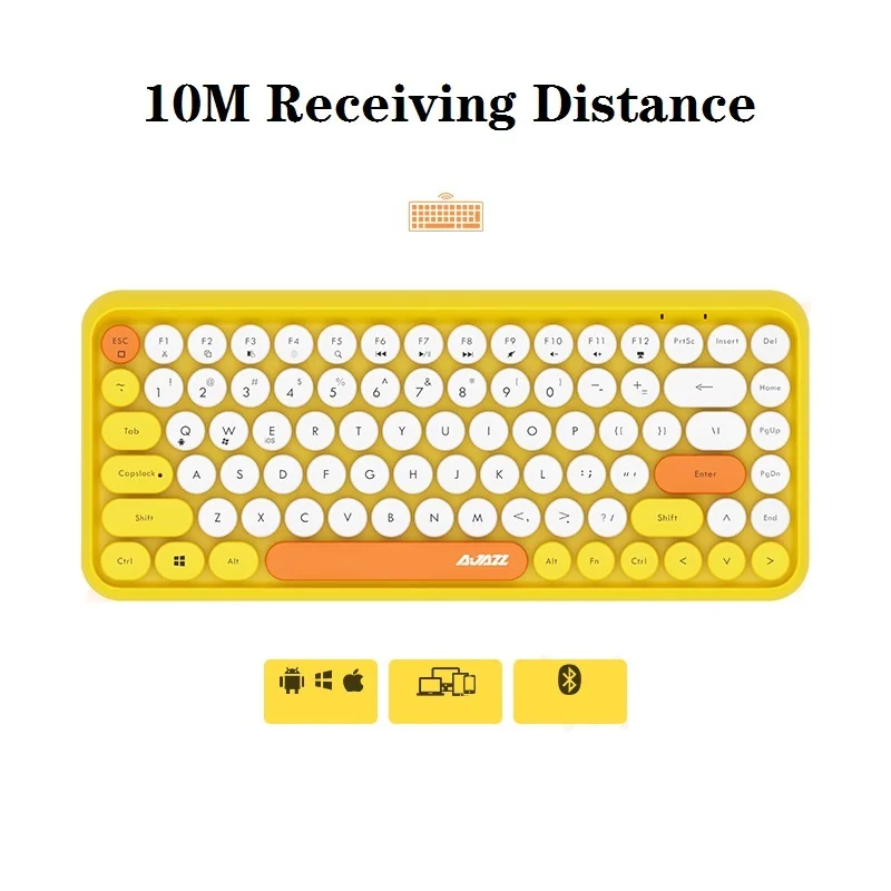 84 AJAZZ 308I Keys Bluetooth-compatible Wireless Keyboard Retro Typewriter Round Key for Win/iOS/Android
84 AJAZZ 308I Keys Bluetooth-compatible Wireless Keyboard Retro Typewriter Round Key for Win/iOS/Android