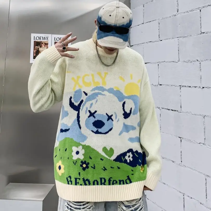 Свитер Мужской Жаккардовый с длинным рукавом, Модный трикотажный пуловер в стиле хип-хоп, с круглым вырезом, уличная одежда свободного покр...
Свитер Мужской Жаккардовый с длинным рукавом, Модный трикотажный пуловер в стиле хип-хоп, с круглым вырезом, уличная одежда свободного покр...