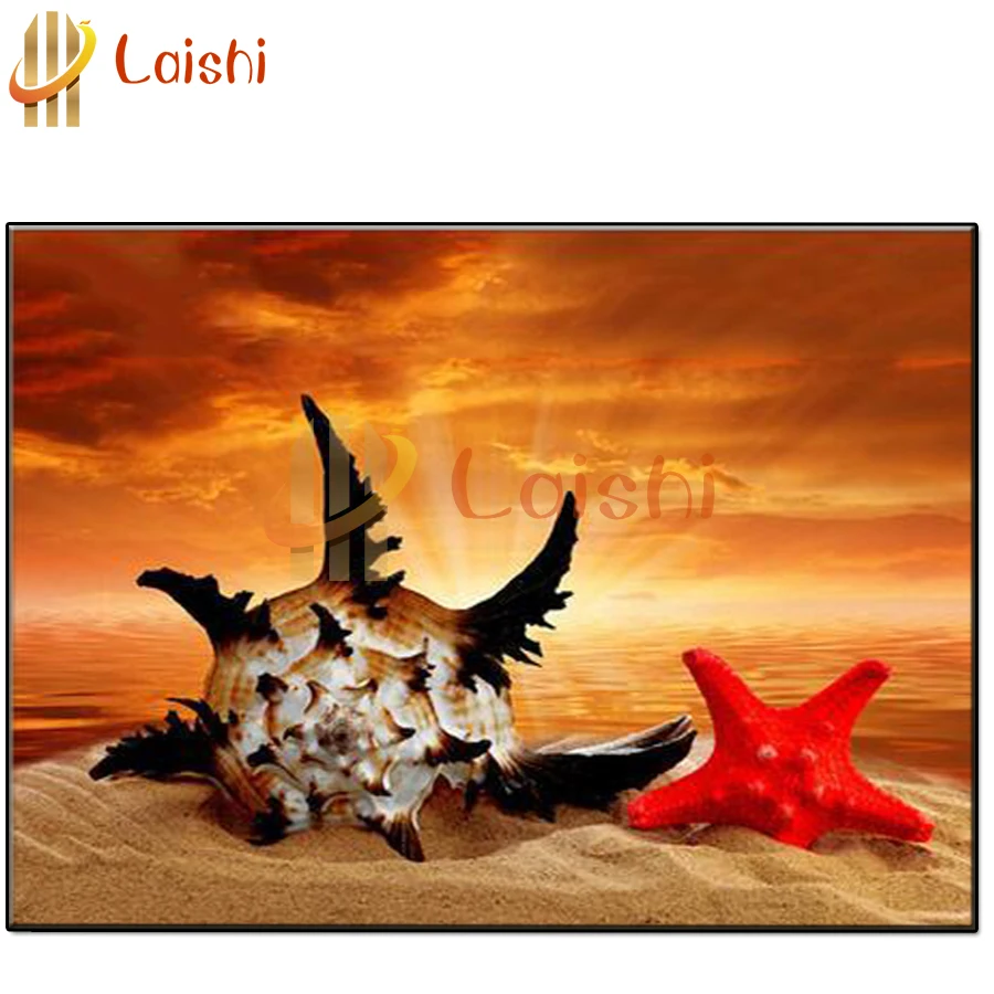 Full circle full diamond Sunset, beach, conch and starfish 5D DIY diamond painting diamond embroidery kit home decoration gift
Full circle full diamond Sunset, beach, conch and starfish 5D DIY diamond painting diamond embroidery kit home decoration gift