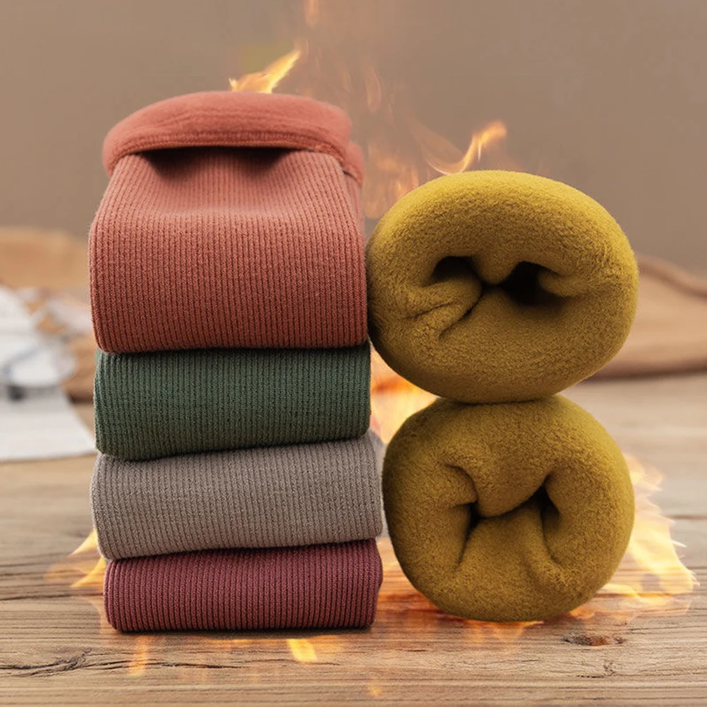 5 Pairs/set Of Winter Warm Socks Women's Thickened Warmth, Soft Solid Color Socks, Cotton Snow Fleece Boots Floor Socks
5 Pairs/set Of Winter Warm Socks Women's Thickened Warmth, Soft Solid Color Socks, Cotton Snow Fleece Boots Floor Socks