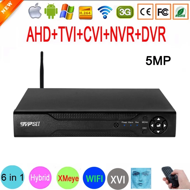 

5MP XMeye Face Detection Hi3531D Audio H.265+ 16CH 16 Channel 8CH 8 Channel Hybrid WIFI 6 in 1 XVI TVI CVI NVR AHD CCTV DVR