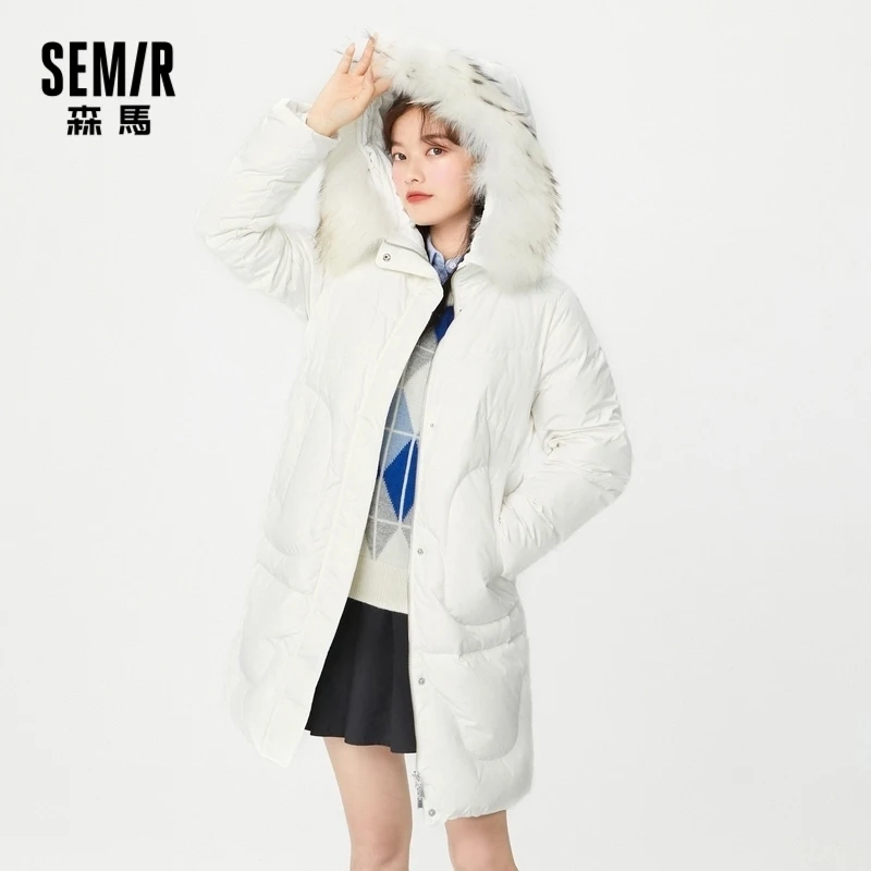 SEMIR Long Down Jacket Women Hooded Big Fur Collar Hooded Winter Coat 2020 New Sweet And Cute Parka Down Coat For Woman
SEMIR Long Down Jacket Women Hooded Big Fur Collar Hooded Winter Coat 2020 New Sweet And Cute Parka Down Coat For Woman