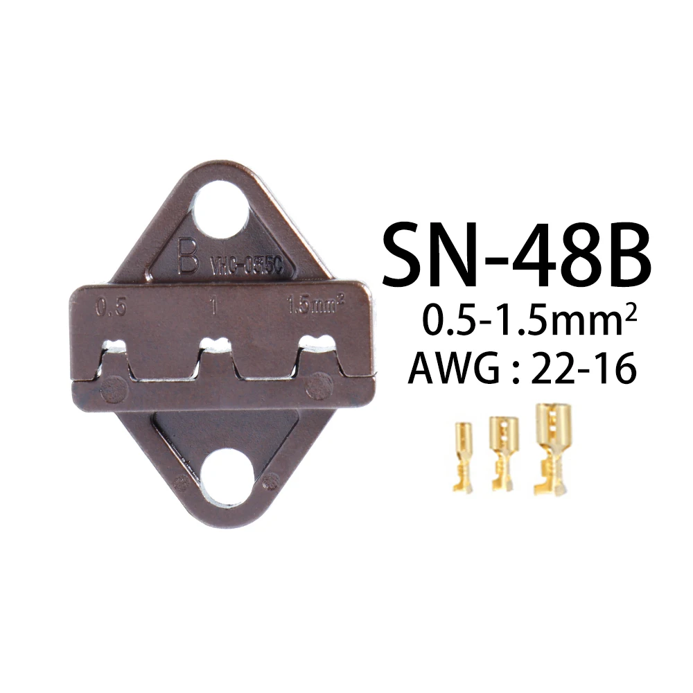 Naked Terminals Crimper Interchangeable Heat Shrinkable Connector Wire 7.5Inch SN48B 02C 06WF pliers Jaws Hand tool Insulated
Naked Terminals Crimper Interchangeable Heat Shrinkable Connector Wire 7.5Inch SN48B 02C 06WF pliers Jaws Hand tool Insulated