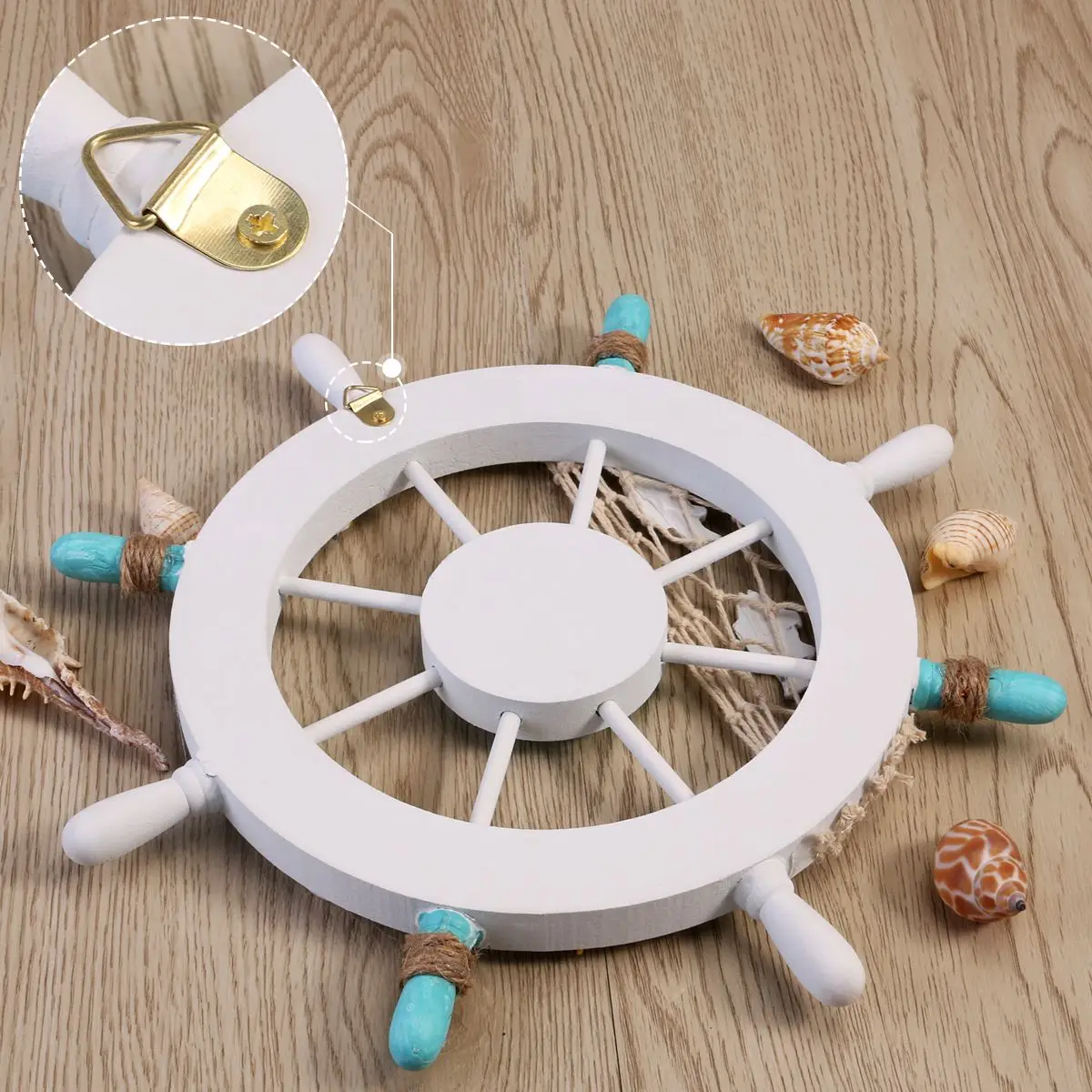1pc WINOMO Nautical Beach Wooden Boat Ship Steering Wheel Fishing Net Shell Home Wall Decor
1pc WINOMO Nautical Beach Wooden Boat Ship Steering Wheel Fishing Net Shell Home Wall Decor