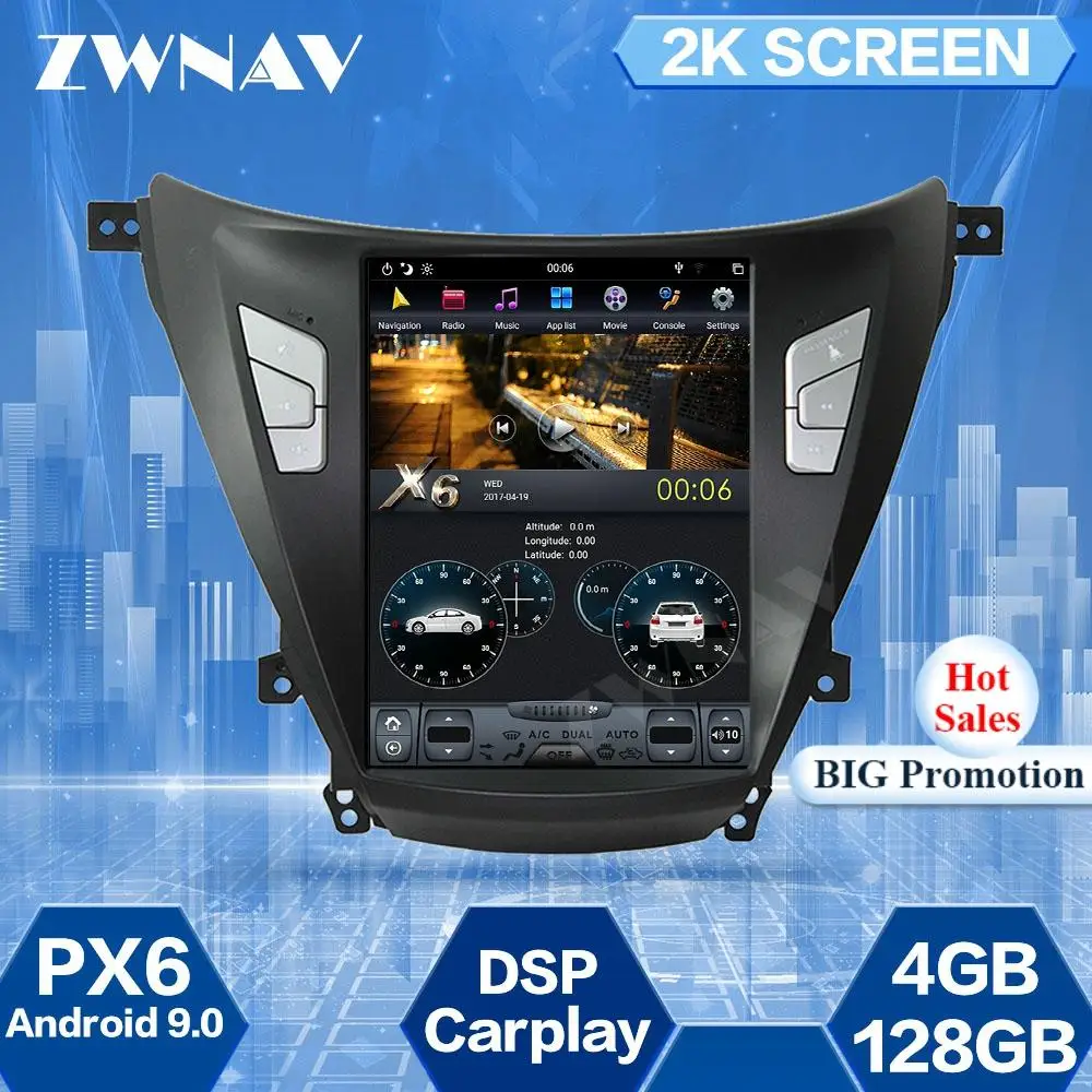 4+128GB Tesla Screen For Hyundai Elantra 2016 2017 2018 Android 9.0 Car Multimedia Player GPS Navigation Audio Radio Stereo Unit
4+128GB Tesla Screen For Hyundai Elantra 2016 2017 2018 Android 9.0 Car Multimedia Player GPS Navigation Audio Radio Stereo Unit