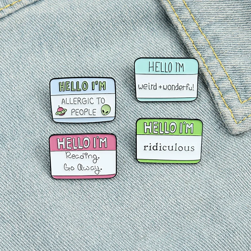 

Fun Dialogue Quote Enamel Pins Custom Humor Brooches Bag Clothes Lapel Pin for Backpacks Cartoon Badge Jewelry Gift Friends