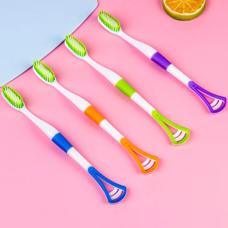 Two-in-one Toothbrush With Tongue Scraper, Tongue Coating Cleaner And Tongue Scraper To Remove Halitosis Oral Care
Two-in-one Toothbrush With Tongue Scraper, Tongue Coating Cleaner And Tongue Scraper To Remove Halitosis Oral Care