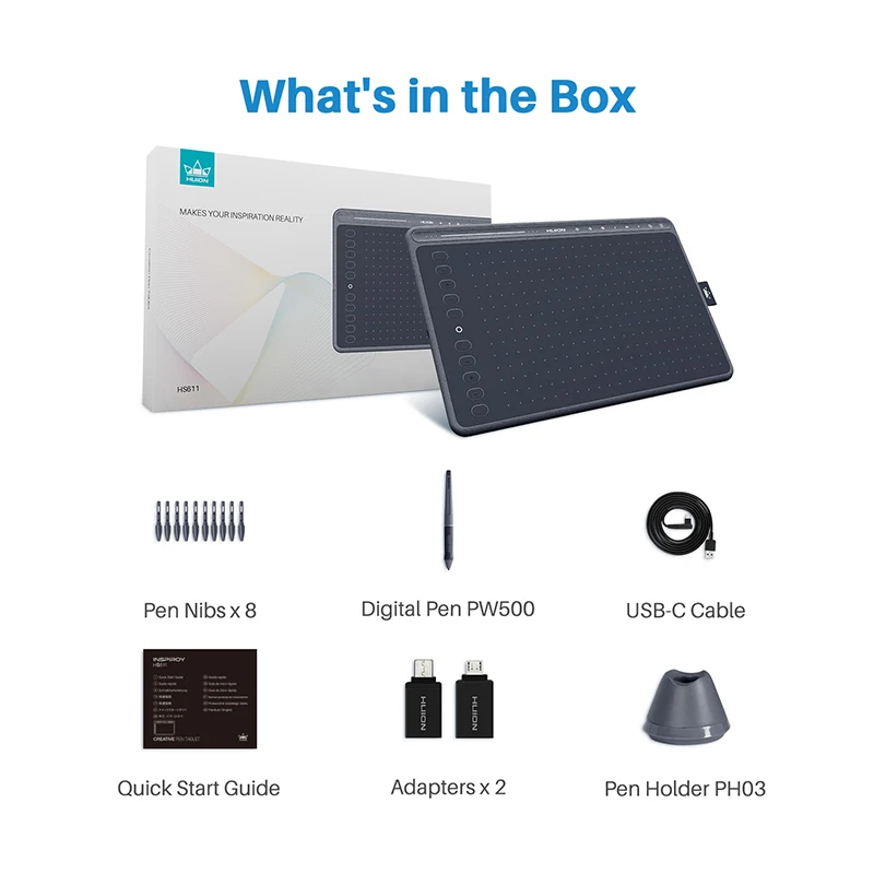 Graphic Tablet HS611 Digital Drawing Tablets with Express Keys Bar Battery-Free Pen Support Tilt Function
Graphic Tablet HS611 Digital Drawing Tablets with Express Keys Bar Battery-Free Pen Support Tilt Function