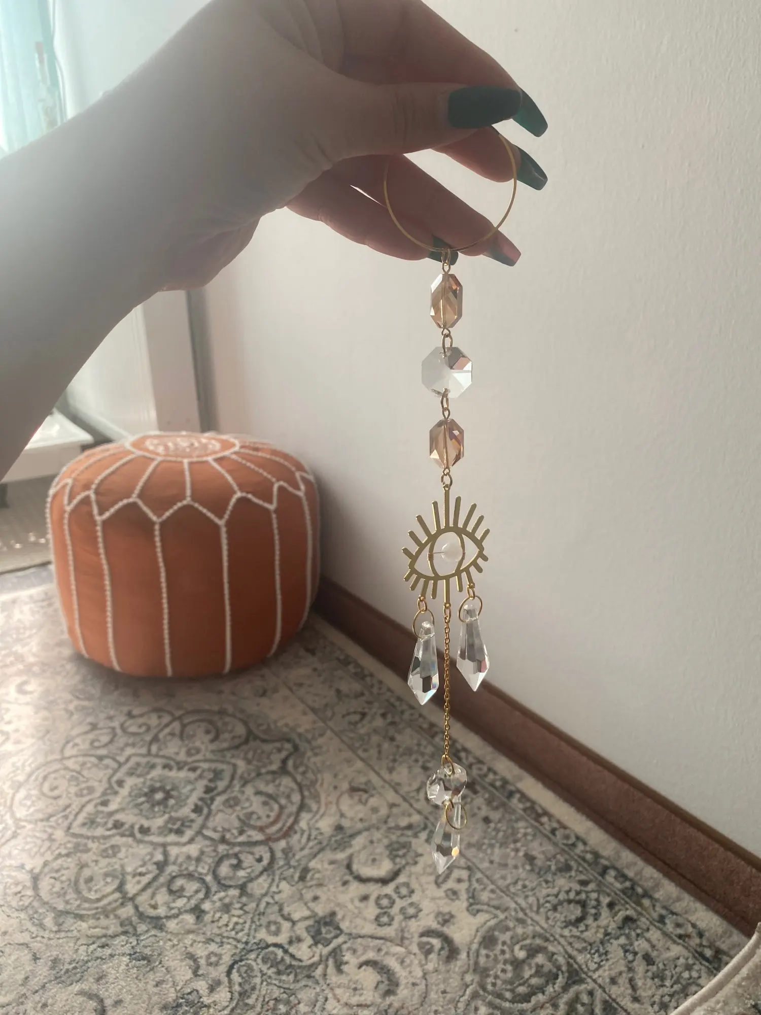 Evil Eyes Crystal Pillar Sun Catchers Light Catcher Handmade Witchy Suncatcher Prism Rainbow Maker Window Hanging Boho Home Deco 
Evil Eyes Crystal Pillar Sun Catchers Light Catcher Handmade Witchy Suncatcher Prism Rainbow Maker Window Hanging Boho Home Deco