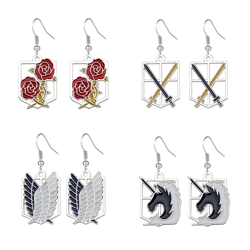 Anime Jewelry Earrings for Women Attack On Titan Giant Legion Flag Logo Drop Earring Girl Female Party Trinket Dangle Earrings
Anime Jewelry Earrings for Women Attack On Titan Giant Legion Flag Logo Drop Earring Girl Female Party Trinket Dangle Earrings