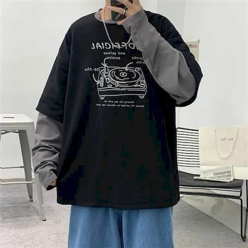 Футболка мужская с имитацией двух частей, пуловер с круглым вырезом, топ, футболка, Мужская Корейская версия, трендовый топ в гонконгском ст...
Футболка мужская с имитацией двух частей, пуловер с круглым вырезом, топ, футболка, Мужская Корейская версия, трендовый топ в гонконгском ст...