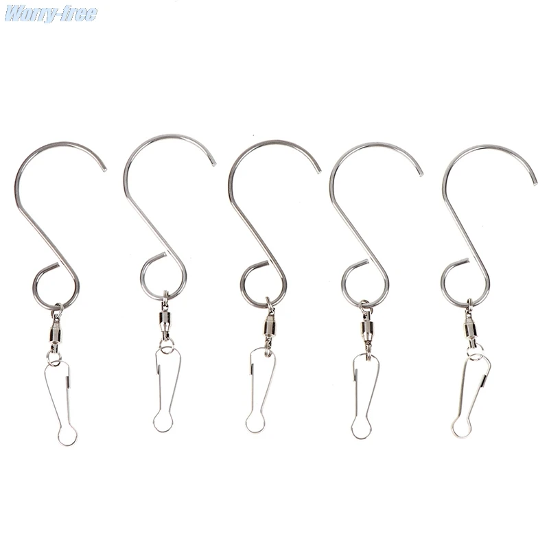 5Pcs Spinning Swivel S-Hooks For LED Solar Color Changing Wind Chimes S Shaped Wall Hangers Multi-Purposes Rotatable Hook
5Pcs Spinning Swivel S-Hooks For LED Solar Color Changing Wind Chimes S Shaped Wall Hangers Multi-Purposes Rotatable Hook