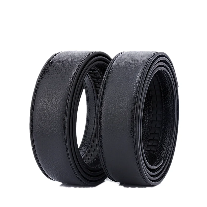 

2020 New Men Fashion Casual Lychee Pattern Belt Cinturones Waist Cinto Masculino Taille Riem Leather Zonder Gesp Automatic Black