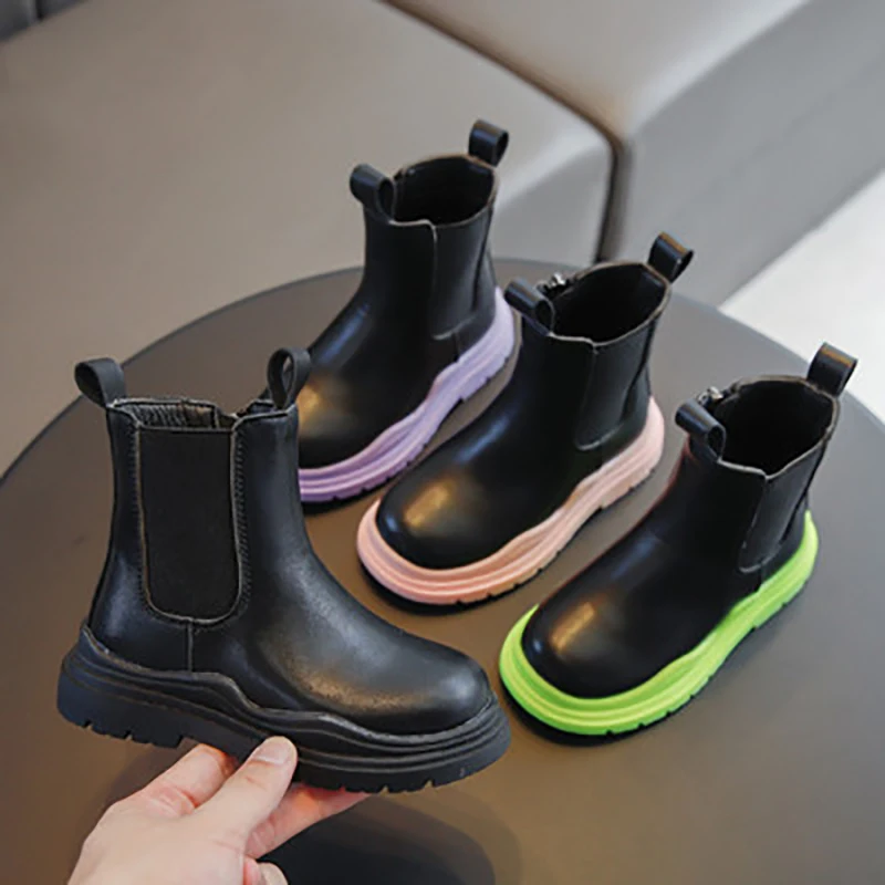 Детская обувь Осень-зима 2021 детские ботинки Martin теплые короткие средней длины