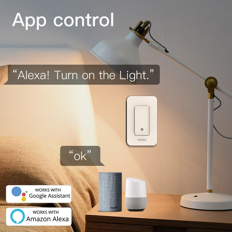Tuya WiFi Smart Push Button Switch No Neutral Wire Single Pole No Capacitor Required Smart Life App Amazon Echo Google Home
Tuya WiFi Smart Push Button Switch No Neutral Wire Single Pole No Capacitor Required Smart Life App Amazon Echo Google Home