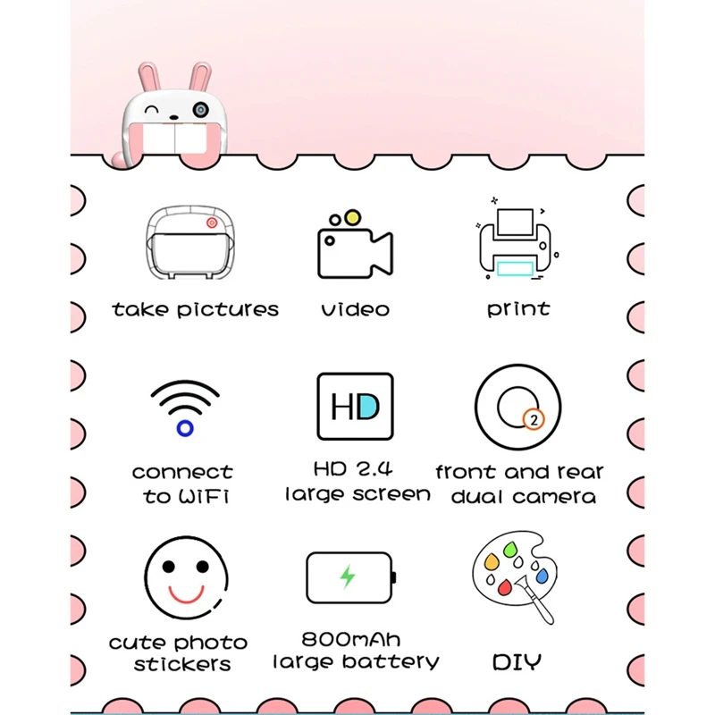 Instant Camera for Kids, 1080P Digital Print Video Camera with 3 Rolls Print Paper , Toy Camera Kids Camcorder
Instant Camera for Kids, 1080P Digital Print Video Camera with 3 Rolls Print Paper , Toy Camera Kids Camcorder