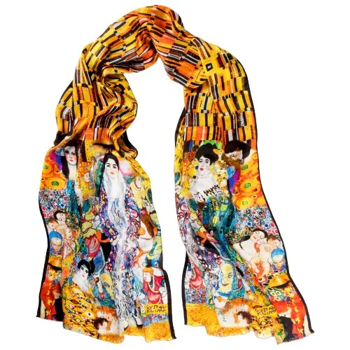 Galiga 100% Bursa Silk Scarf Klimt Mix Yellow-White Artwork Female Figures Made In Turkey Women Fashion Natural Silk 165x45 CM
Galiga 100% Bursa Silk Scarf Klimt Mix Yellow-White Artwork Female Figures Made In Turkey Women Fashion Natural Silk 165x45 CM