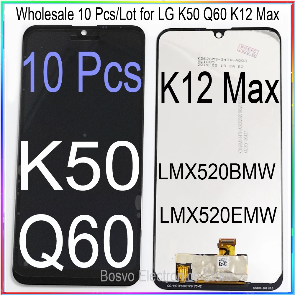 Оптовая продажа 10 шт./лот для LG K50 ЖК-дисплей с сенсорным дигитайзером в сборе K50 Q60 K12 Max
Оптовая продажа 10 шт./лот для LG K50 ЖК-дисплей с сенсорным дигитайзером в сборе K50 Q60 K12 Max