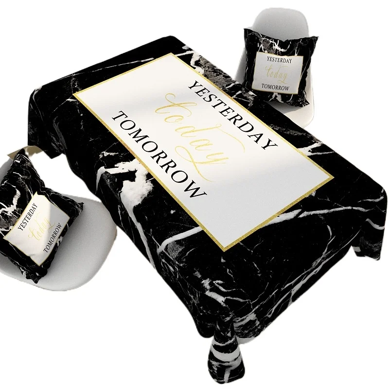 Minimalist Home Waterproof Tablecloth Linen Black and White Letter Rectangular Tea Oilproof
Minimalist Home Waterproof Tablecloth Linen Black and White Letter Rectangular Tea Oilproof