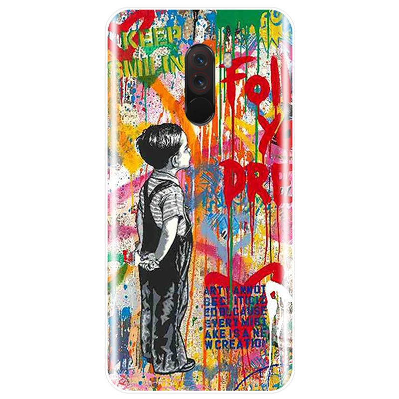 Силиконовый чехол с граффити Бэнкси для Xiaomi redmi 4 4X 5A 5 5Plus Note 5Pro 6 7 8 Pro | Мобильные