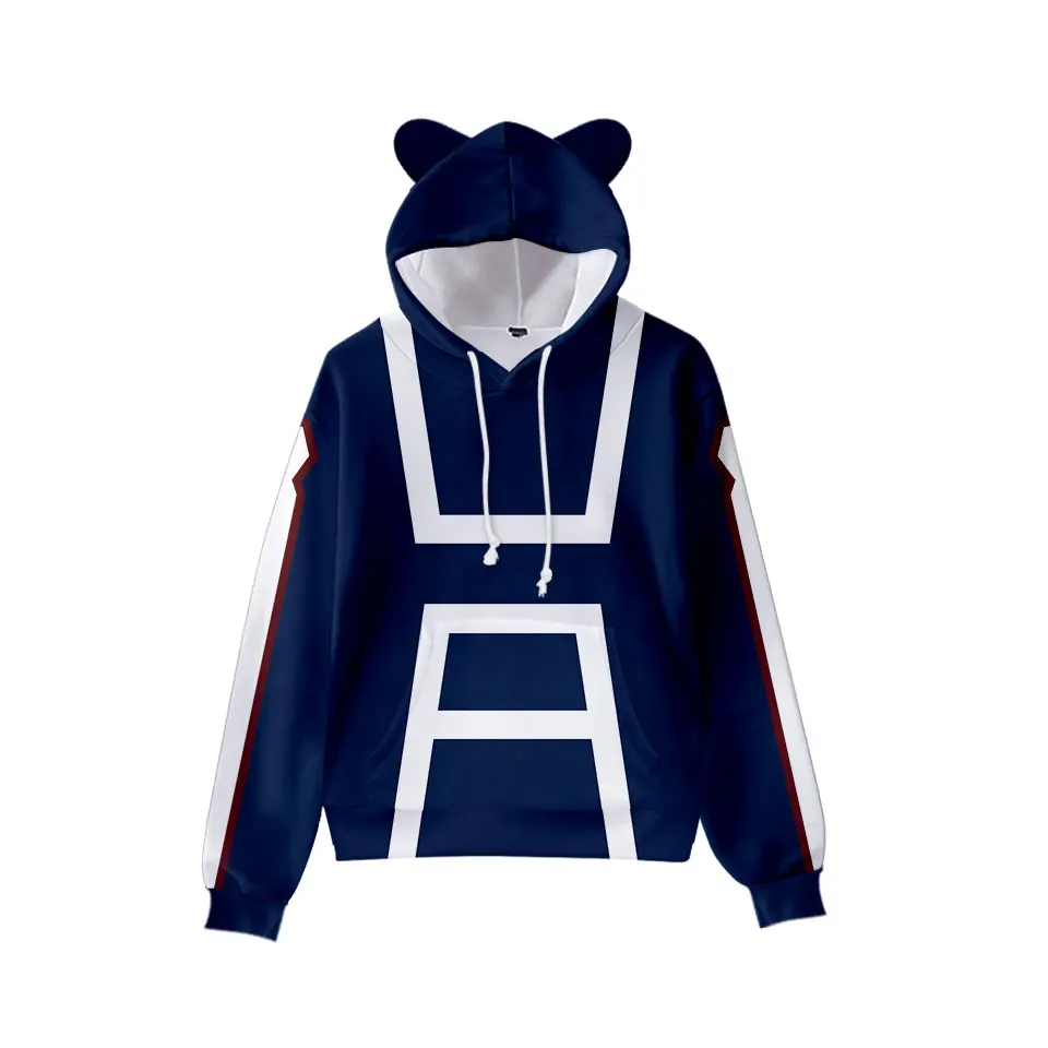 Hot Sale Anime My Hero Academia Hoodies 3D Cat ears kids hoodie Boy/Girl Sweatshirt Teens Cosplay clothes Comfortable fabrics
Hot Sale Anime My Hero Academia Hoodies 3D Cat ears kids hoodie Boy/Girl Sweatshirt Teens Cosplay clothes Comfortable fabrics