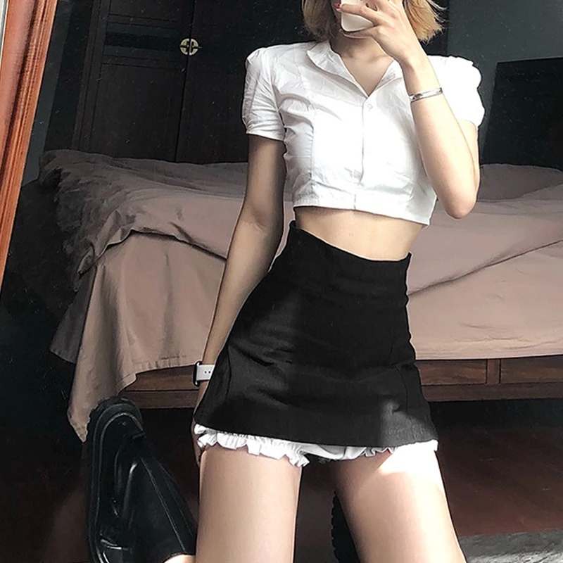 Streetwear Fashion Black Skirt Women Grunge Harajuku Bodycon Y2K High Waist Stitching Mini Skirt Hot Girls Clubwear A-Line Falda
Streetwear Fashion Black Skirt Women Grunge Harajuku Bodycon Y2K High Waist Stitching Mini Skirt Hot Girls Clubwear A-Line Falda