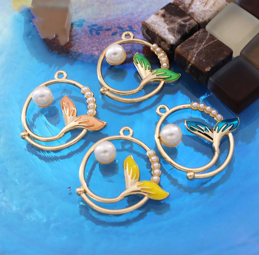 DIY Accessories Alloy Drop Oil Pearl Fishtail Mermaid Charms for Making Fashion Jewelry Earrings Necklace Pendants
DIY Accessories Alloy Drop Oil Pearl Fishtail Mermaid Charms for Making Fashion Jewelry Earrings Necklace Pendants