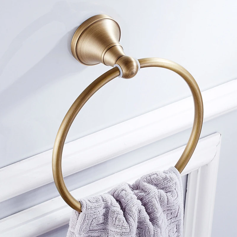 1Pc Wall-mounted Antique Brass Bathroom Towel Ring Hanging Washcloth Round Rack Home Supplies
1Pc Wall-mounted Antique Brass Bathroom Towel Ring Hanging Washcloth Round Rack Home Supplies