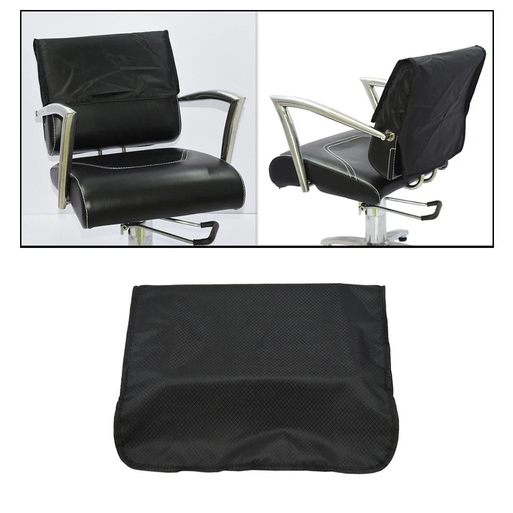 

Barber Salon Chair Back Protective Cover Vinyl Square 19'' Professional Salon Baber Hairdressing Chair Back Covers Clear Black