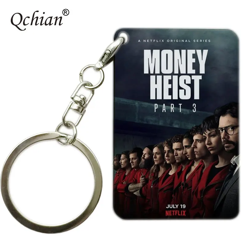 Хит продаж брелки для ключей из сериала La Casa De Papel в Испании брелок бумажный дом