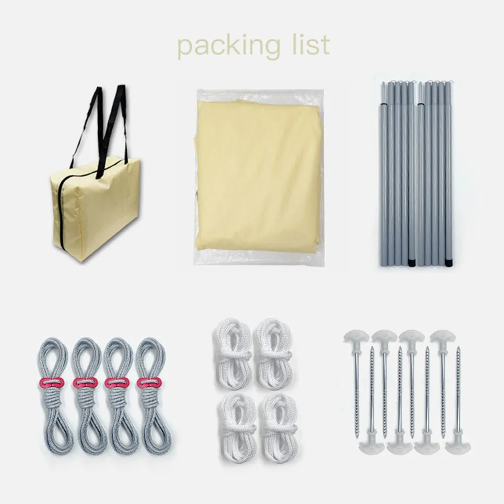 Camping Tent Glamping Awning Outdoor Setrefuge Tent Set Pole Rope Ground Nail Curtain Rod Auxiliary Windproof Rope Storage Bag
Camping Tent Glamping Awning Outdoor Setrefuge Tent Set Pole Rope Ground Nail Curtain Rod Auxiliary Windproof Rope Storage Bag