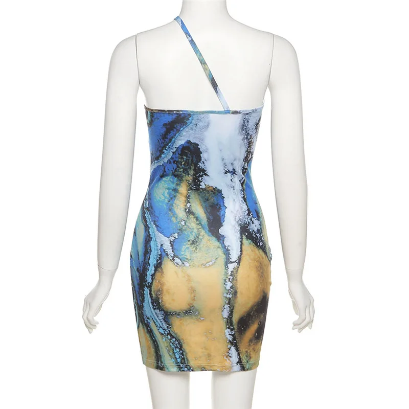 Inclined Shoulder Woman Dress Mini Bodycon Elegant Party Sexy Women'S Dress Summer 2021 Tie Dye Beach Backless Korean Clothing
Inclined Shoulder Woman Dress Mini Bodycon Elegant Party Sexy Women'S Dress Summer 2021 Tie Dye Beach Backless Korean Clothing
