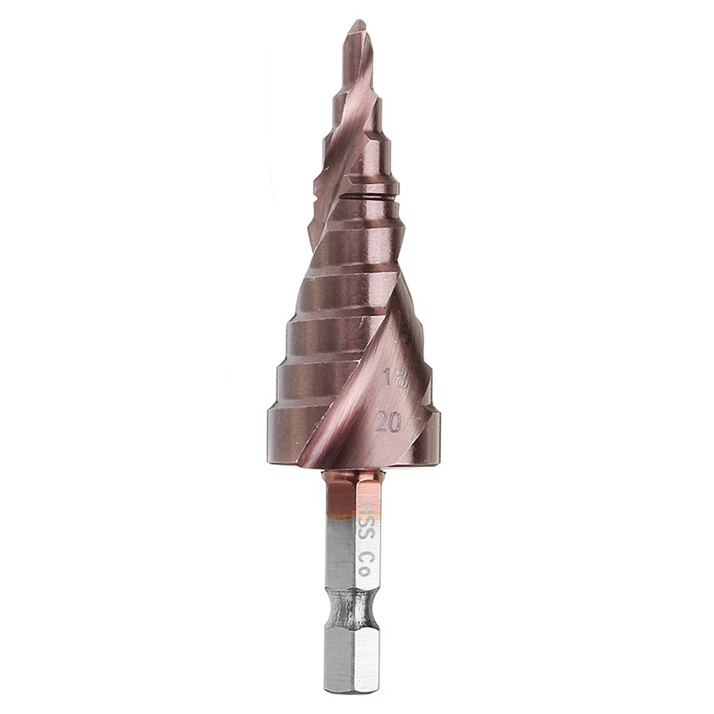 3Pcs M35 Cobalt Step Drill Bit 3-12/4-12/4-20Mm Step Drill Cutter Pagoda Shape Hole Cutter 1/4 Inch Hex Shank
3Pcs M35 Cobalt Step Drill Bit 3-12/4-12/4-20Mm Step Drill Cutter Pagoda Shape Hole Cutter 1/4 Inch Hex Shank
