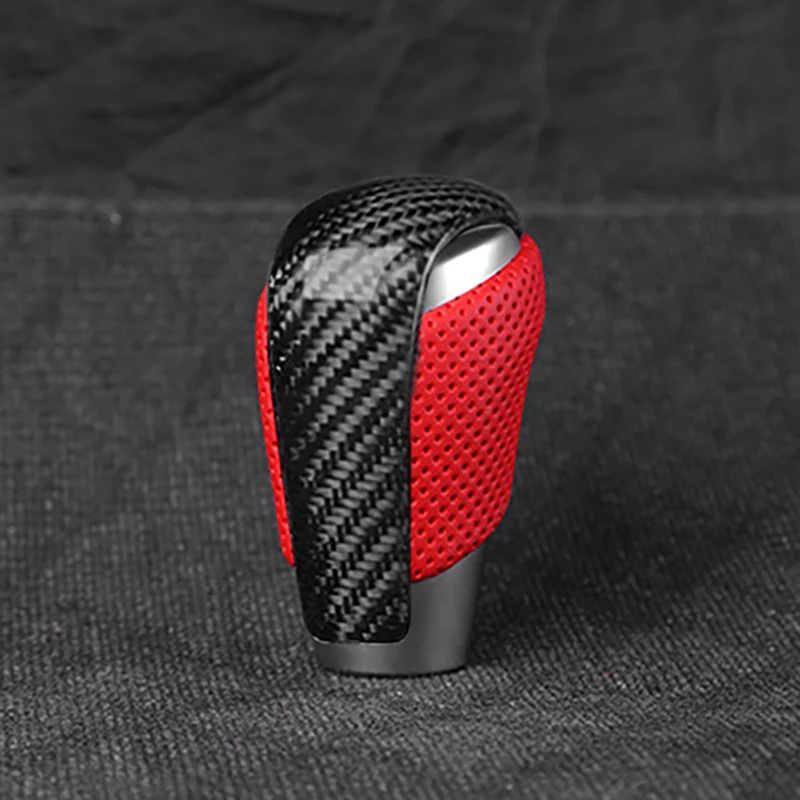 Carbon Fiber Leather Gear Shift Knob Gear Head Shift Knob Cover Modified Replacement for Mazda Axela CX-5 Atenza
Carbon Fiber Leather Gear Shift Knob Gear Head Shift Knob Cover Modified Replacement for Mazda Axela CX-5 Atenza