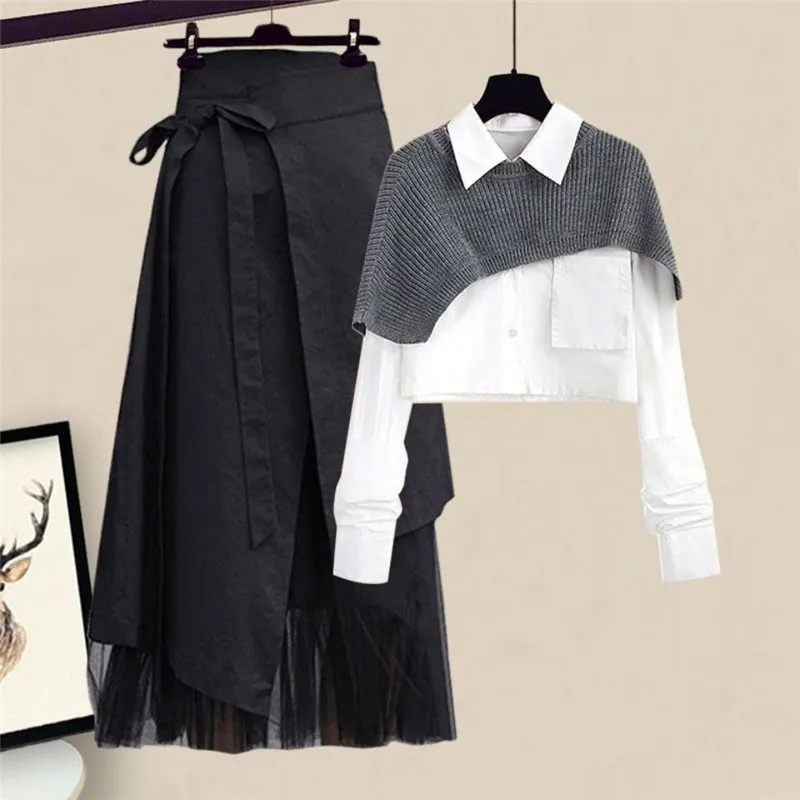 Shawl Shirt Design Sense Niche Shirt High Waist Skirt Two - Piece Spring Clothes 2021new Women 's Suit
Shawl Shirt Design Sense Niche Shirt High Waist Skirt Two - Piece Spring Clothes 2021new Women 's Suit