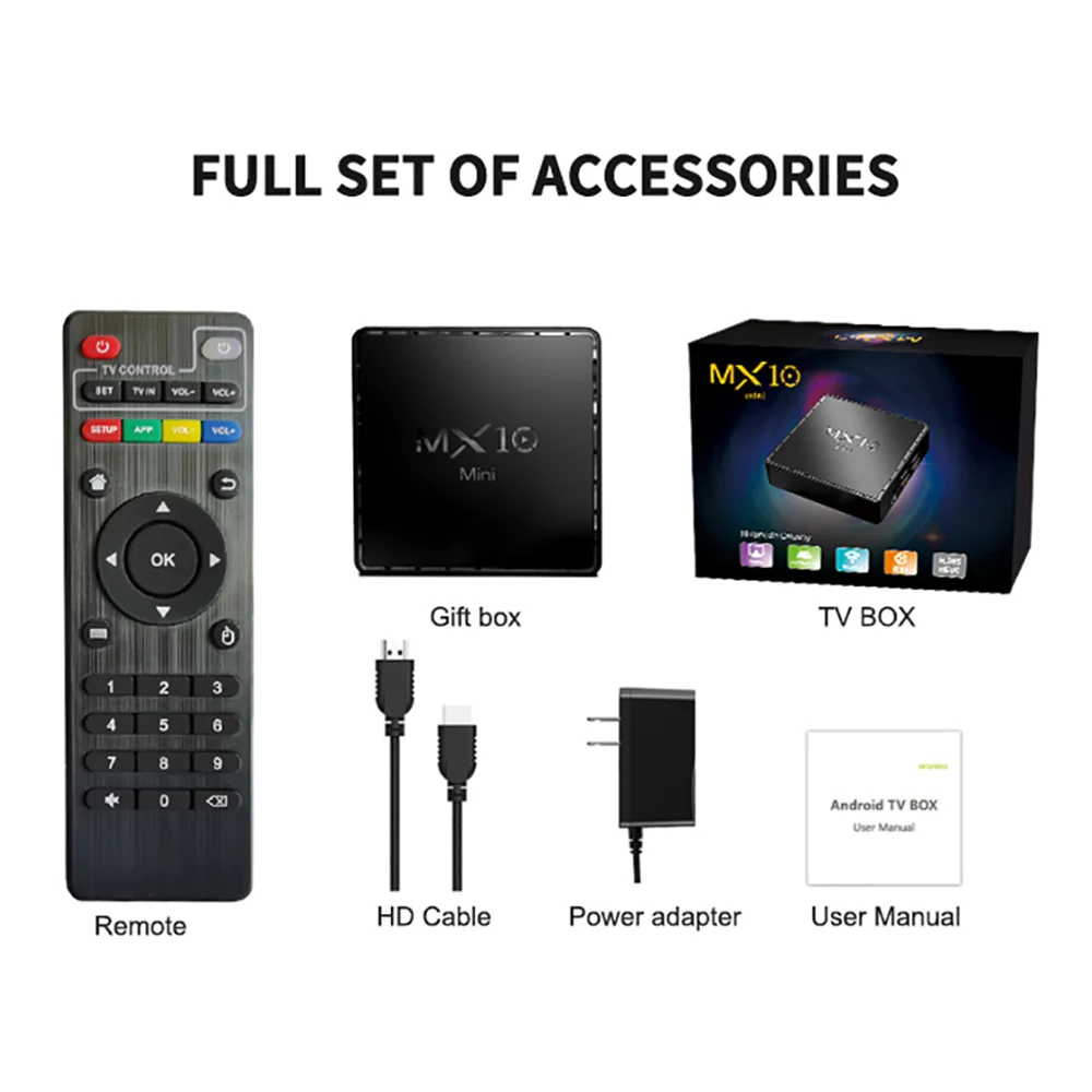 MX10 Mini TV Box Android 10 Support 2.4G&5G Dual wifi Google Voice Assistant 4K 60fps BT4.2 Google Player Youtube Media Player
MX10 Mini TV Box Android 10 Support 2.4G&5G Dual wifi Google Voice Assistant 4K 60fps BT4.2 Google Player Youtube Media Player