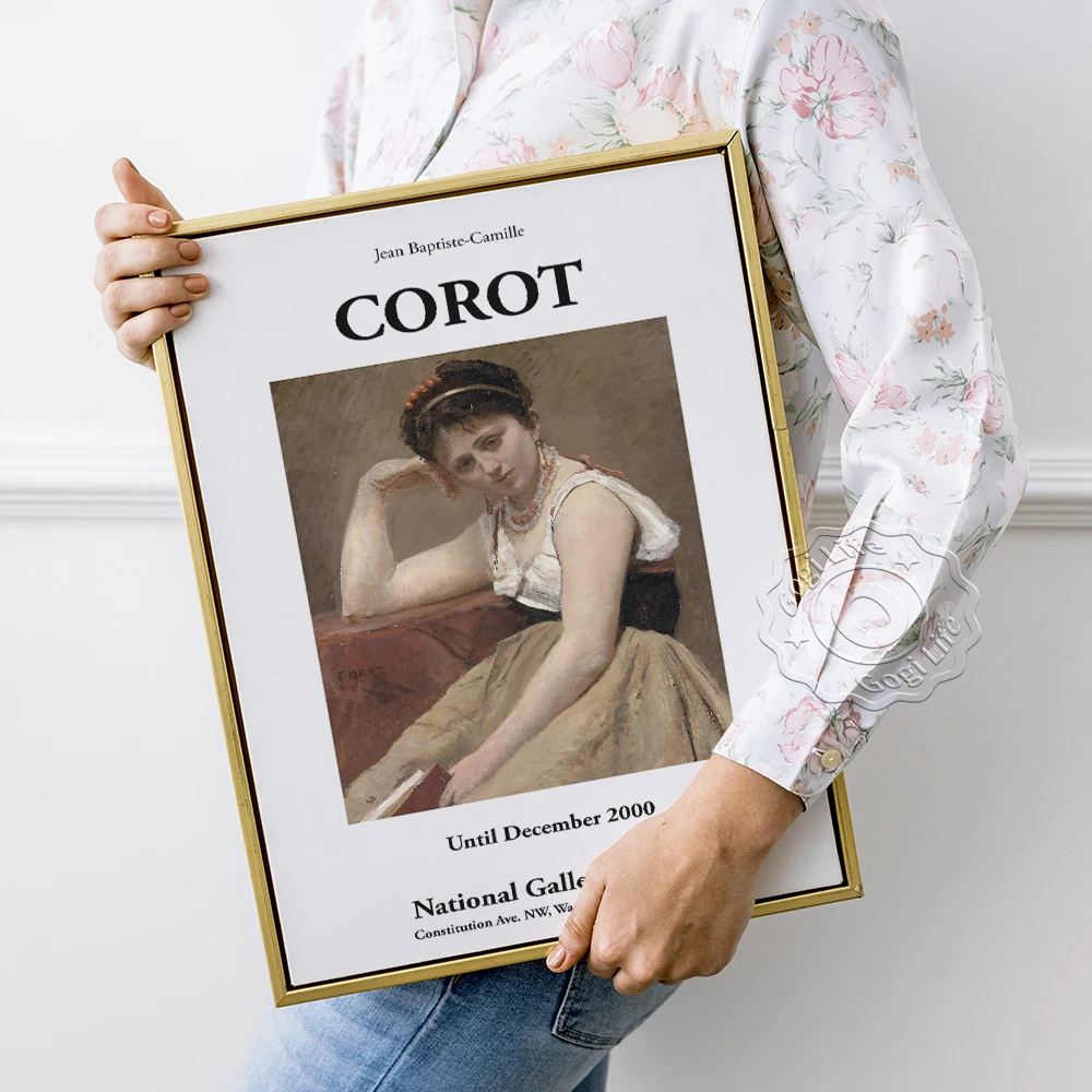 Jean Baptiste Camille Corot Exhibition Museum Art Poster, Interrupted Reading Canvas Painting, Romanticism Portrait Wall Picture
Jean Baptiste Camille Corot Exhibition Museum Art Poster, Interrupted Reading Canvas Painting, Romanticism Portrait Wall Picture