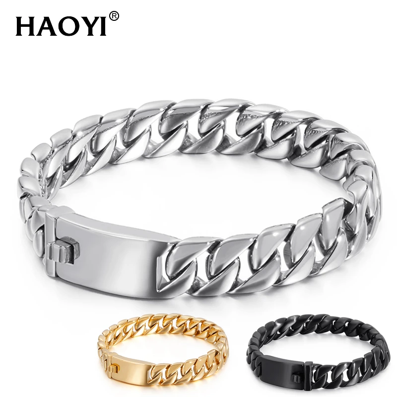 12mm Men's Bracelet 3 Color 316L Stainless Steel Round Curb Cuban Link Chain Bracelets Male Jewelry Gift for Men 7.87"
12mm Men's Bracelet 3 Color 316L Stainless Steel Round Curb Cuban Link Chain Bracelets Male Jewelry Gift for Men 7.87"
