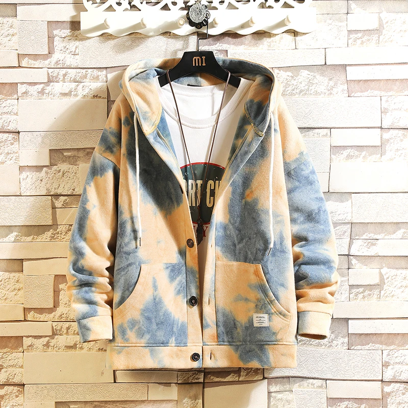 Men's sweatshirt 2021 autumn and winter new tie-dye hooded cardigan jacket young people personality fashion trend clothing 2021
Men's sweatshirt 2021 autumn and winter new tie-dye hooded cardigan jacket young people personality fashion trend clothing 2021