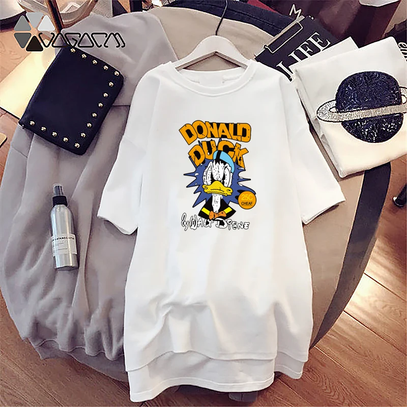 Plus Size Mini Dress Women T-Shirt Harajuku Short Sleeve Vintage Print Donald Duck Dresses Casual Loose Party Summer Streetwear
Plus Size Mini Dress Women T-Shirt Harajuku Short Sleeve Vintage Print Donald Duck Dresses Casual Loose Party Summer Streetwear