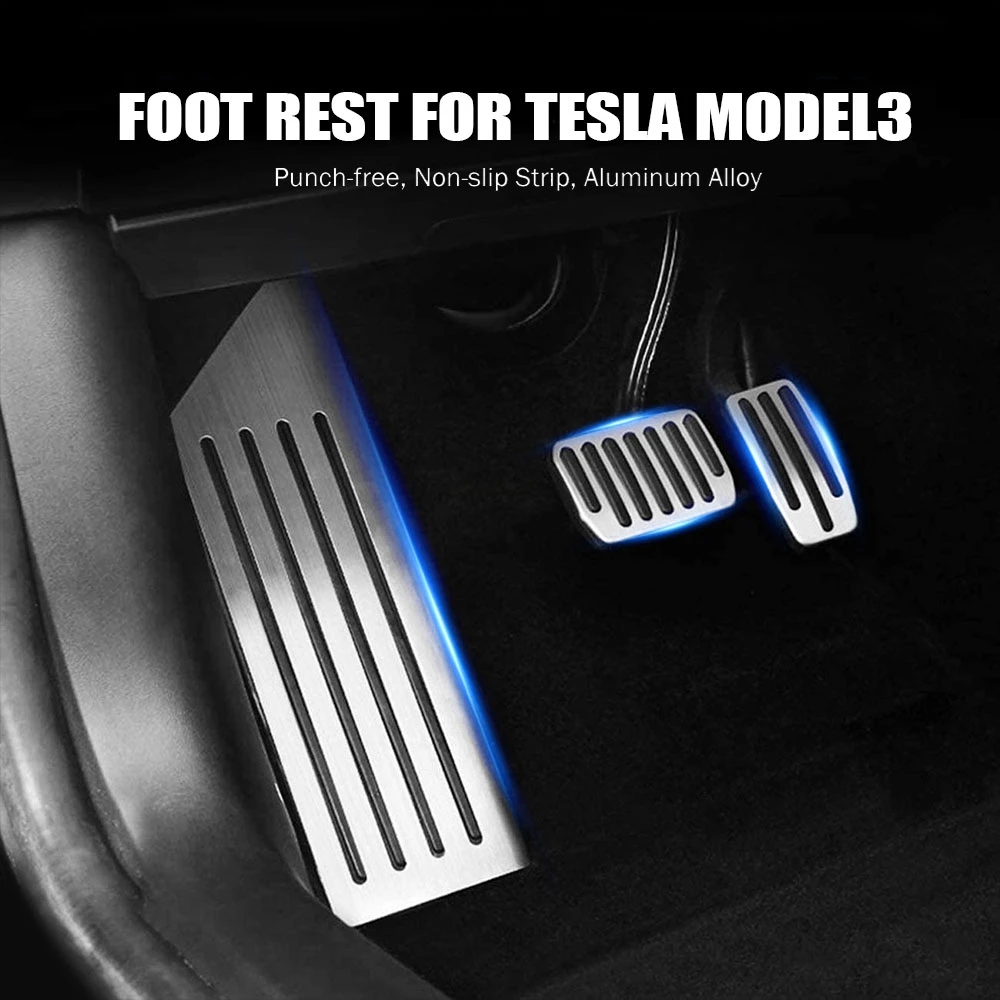 For Model 3 Model Y Non-Slip Performance Foot Pedals Pads Auto Aluminum Pedal Covers Plus The addition Of Rest Pedal Stainless
For Model 3 Model Y Non-Slip Performance Foot Pedals Pads Auto Aluminum Pedal Covers Plus The addition Of Rest Pedal Stainless